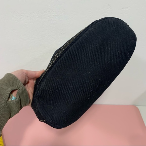 Bongo Black Handbag y2k Plastic handle dried flowers - Picture 9 of 10